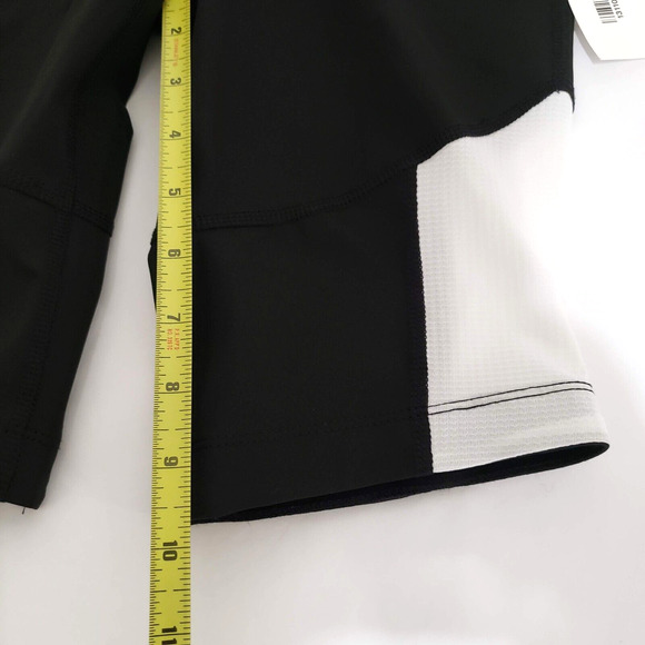 New!! Xersion Women SIZE XS Black White High Rise Fitted Quick Dri Bike Shorts - Picture 9 of 10